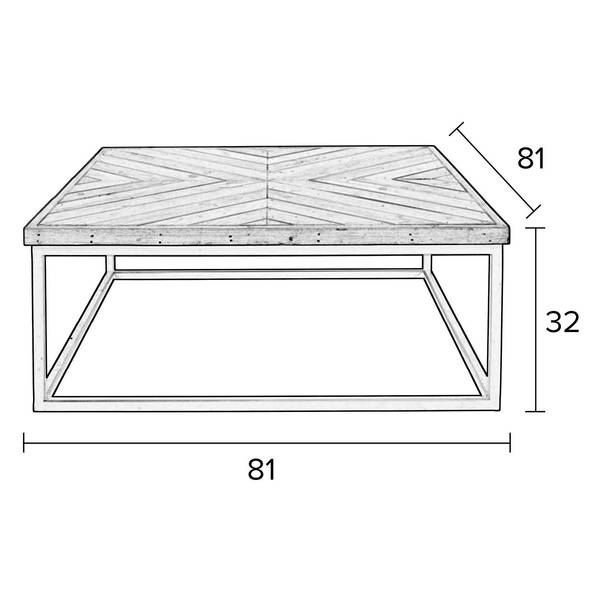 Salontafel Joy Sparrenhout/grijs