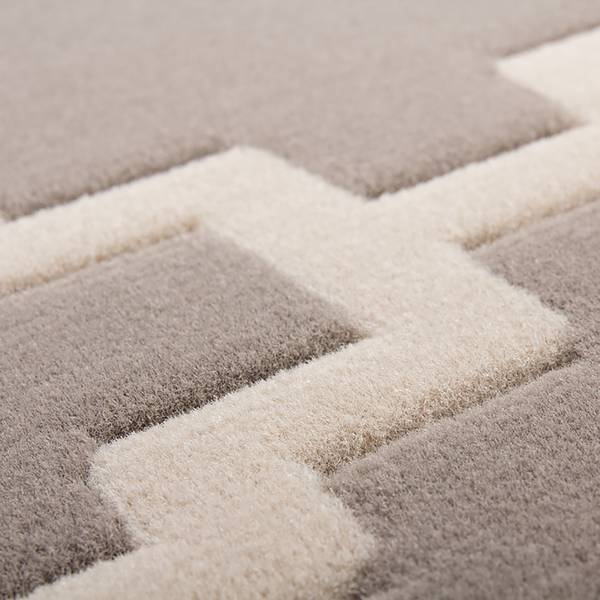 Kurzflorteppich Lina 200 Webstoff - Taupe - 150 x 80 cm