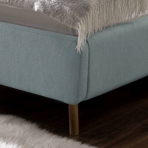 Polsterbett LOTTE Webstoff Meara: Mintgrau - 180 x 200cm