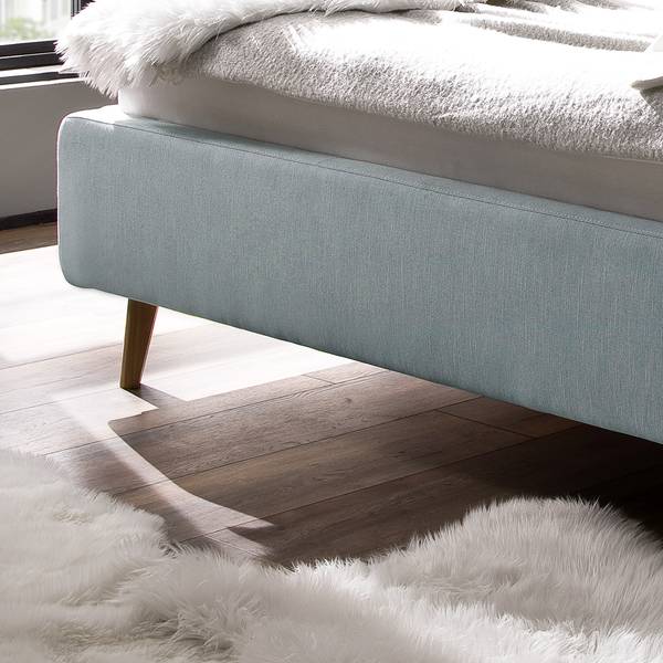 Polsterbett LOTTE Webstoff Meara: Mintgrau - 180 x 200cm