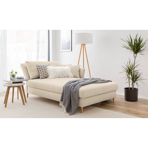 Recamiere Hillarys II Webstoff - Creme - Breite: 101 cm - Ausrichtung links