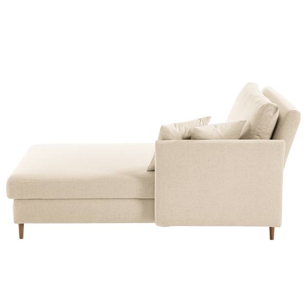 Recamiere Hillarys II Webstoff - Creme - Breite: 101 cm - Ausrichtung links