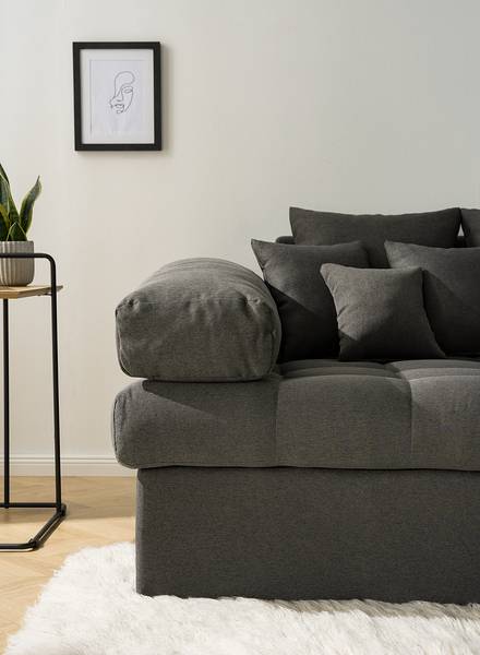 Big-Sofa Naomi Webstoff Etje: Dunkelgrau