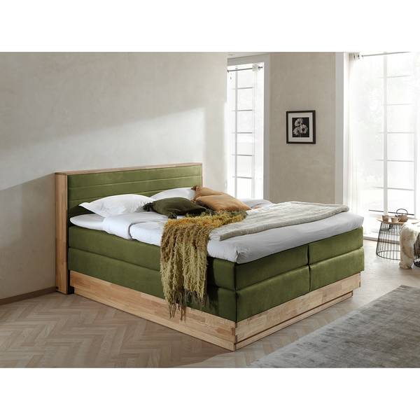 Letto boxspring Moneta Verde antico - 180 x 200cm - H3