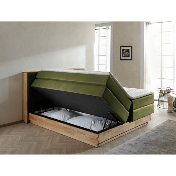 Letto boxspring Moneta Verde antico - 180 x 200cm - H3