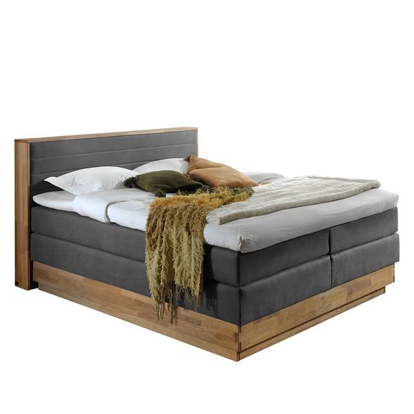 Lit boxspring Moneta Gris - 180 x 200cm - D2 souple