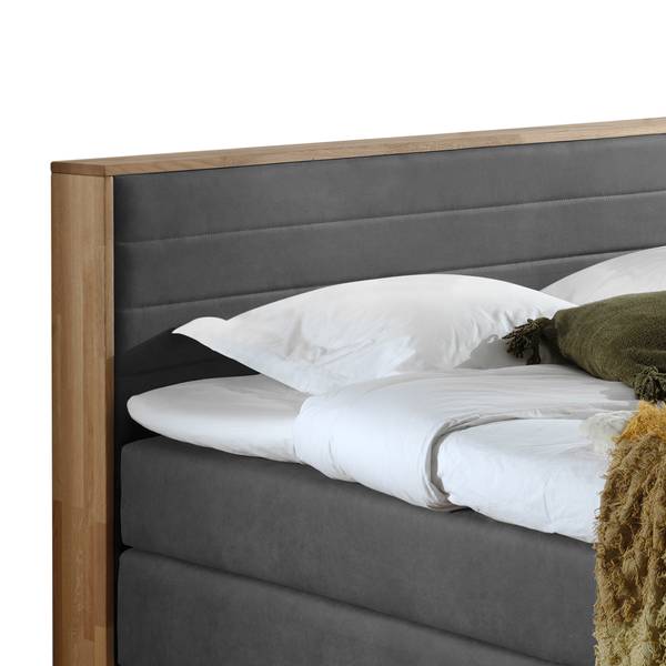 Lit boxspring Moneta Gris - 180 x 200cm - D2 souple