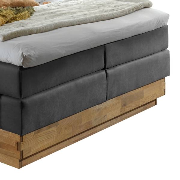 Lit boxspring Moneta Gris - 180 x 200cm - D2 souple
