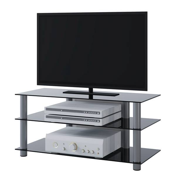 Support TV Zumbo I Verre noir