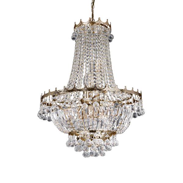 Lustre Versailles Verre cristallin / Acier - 9 ampoules