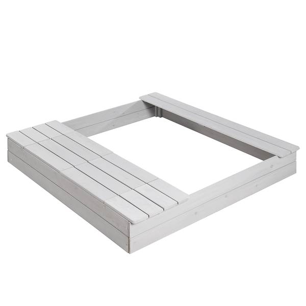 Sandkasten Deluxe Tanne, lasiert / Kunststoff - Grau