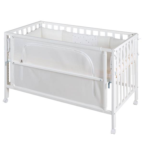 Lit de Chambre 60 x 120 cm Sternenzauber Blanc - Bois manufacturé - 66 x 86 x 125 cm