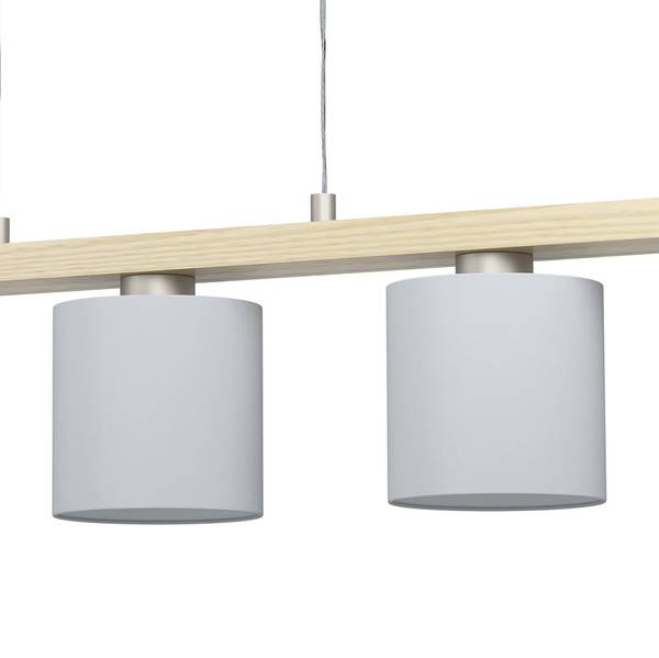 Hanglamp Castralvo textielmix/staal - 5 lichtbronnen