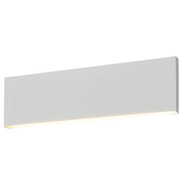 LED-Wandleuchte Concha Aluminium - 2-flammig - Weiß - Breite: 28 cm