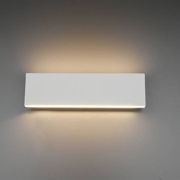 LED-Wandleuchte Concha Aluminium - 2-flammig - Weiß - Breite: 28 cm