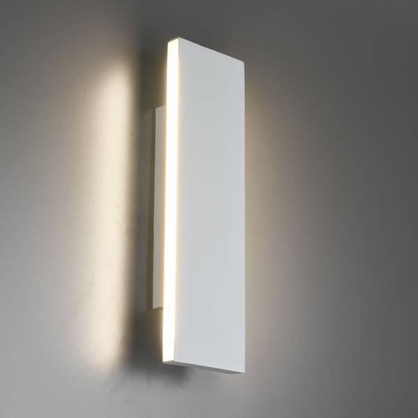 LED-Wandleuchte Concha Aluminium - 2-flammig - Weiß - Breite: 28 cm
