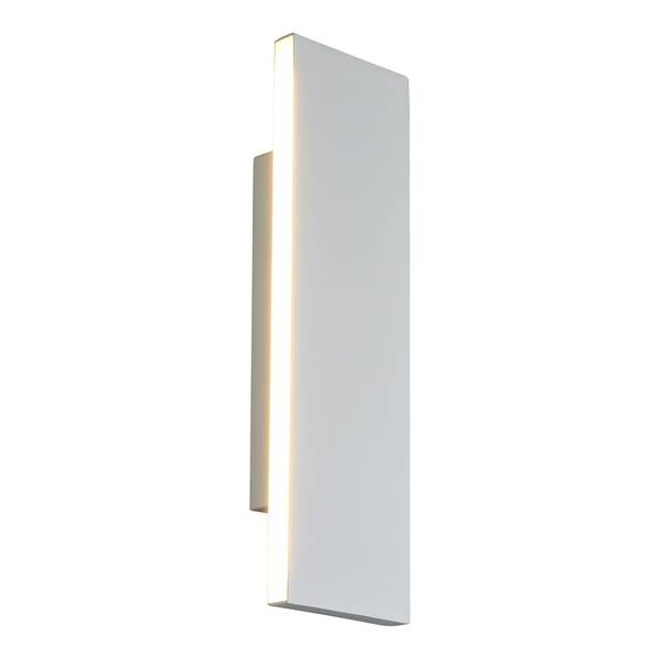 LED-Wandleuchte Concha Aluminium - 2-flammig - Weiß - Breite: 28 cm