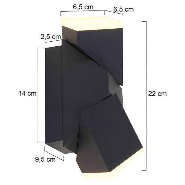 Applique murale Outdoor Collection VII Aluminium - 2 ampoules