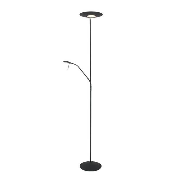 Staande LED-lamp Zodiac I staal - 2 lichtbronnen - zwart