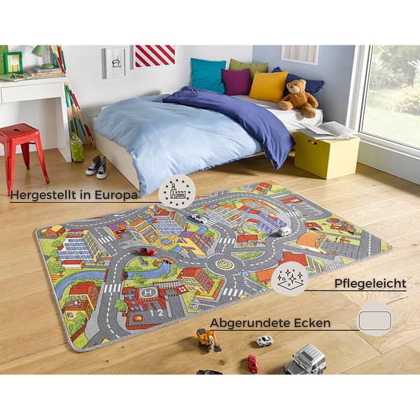 Kinderteppiche Smart City Mischgewebe - Grau / Multi - 200 x 300 cm