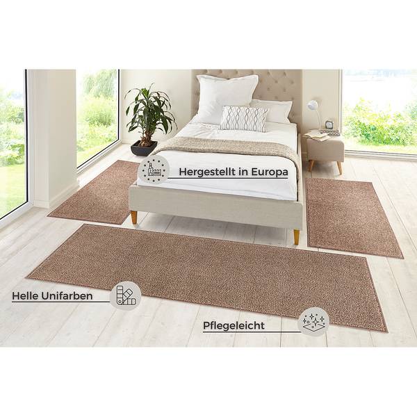 Tapis de couloir Pure Marron - 80 x 200 cm