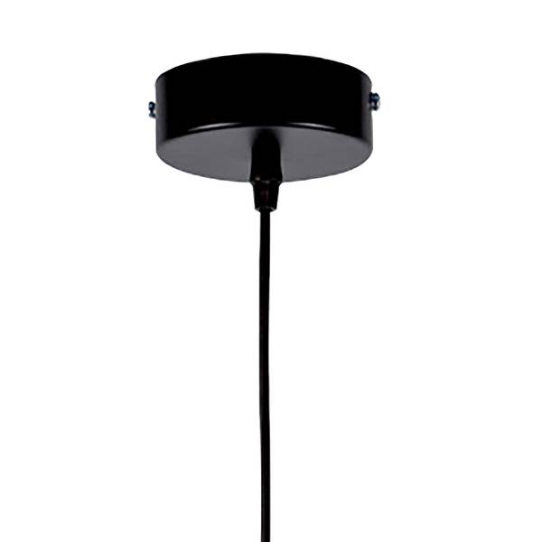 Pendelleuchte Antonella Stahl / Eiche Massiv - 1-flammig - Schwarz - Durchmesser: 35 cm