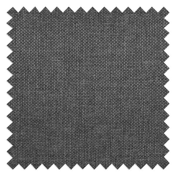 Hoekbank Breves Vlakweefsel - antracietkleurig - ottomane vooraanzicht rechts