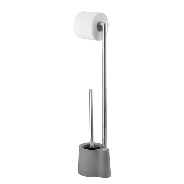 WC-Garnitur Avola Polypropylen / Edelstahl rostfrei - Grau