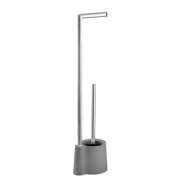 WC-Garnitur Avola Polypropylen / Edelstahl rostfrei - Grau