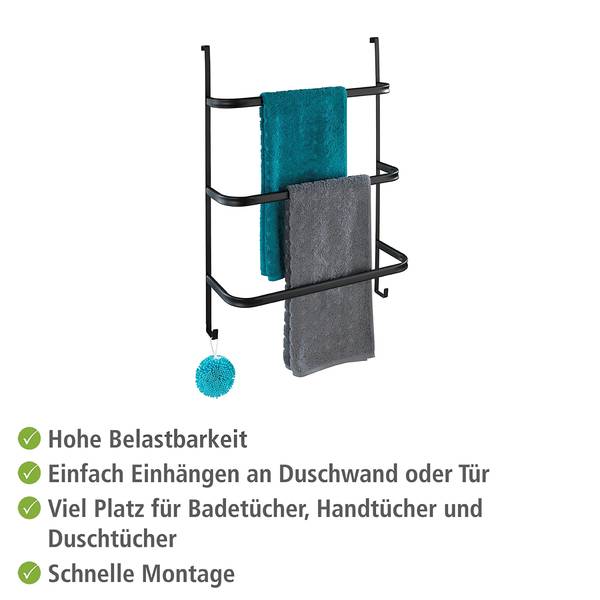 Handtuchhalter Irpinia Stahl - Schwarz