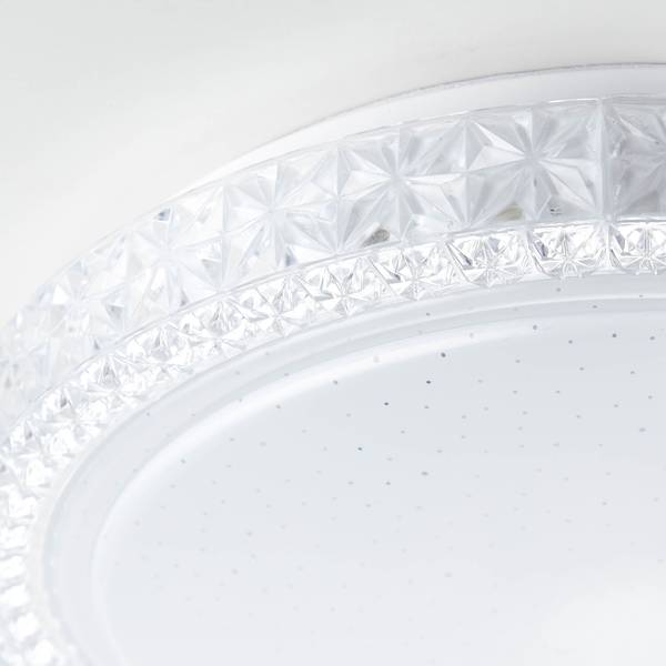 LED-Deckenleuchte Badria Acrylglas / Stahl - 1-flammig - Breite: 30 cm