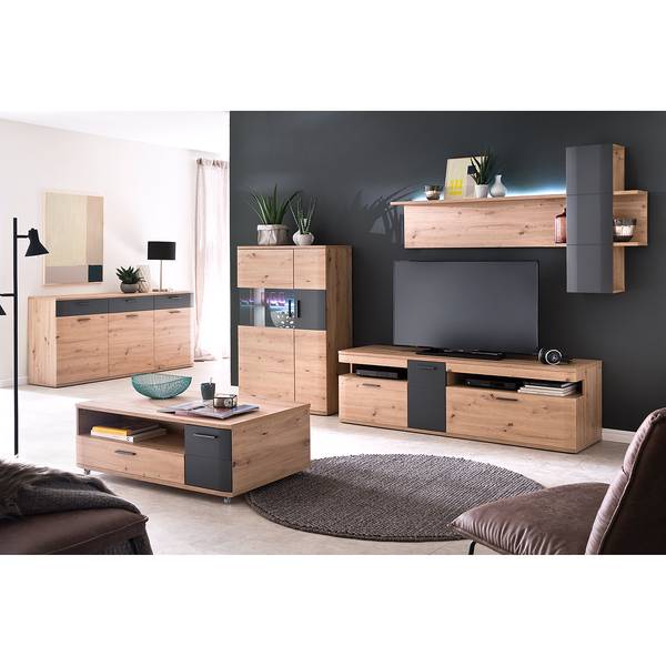 Highboard Callington II Balkeneiche Dekor / Anthrazit