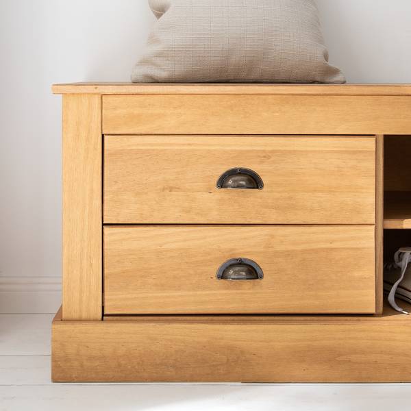 Garderobenbank Neely Kiefer massiv - Kiefer