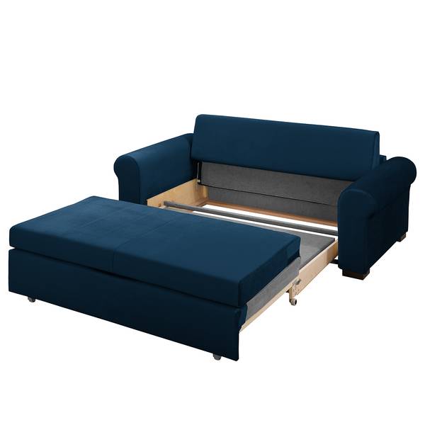 Schlafsofa LATINA Country Deluxe Samt - Samt Krysia: Dunkelblau - Breite: 205 cm