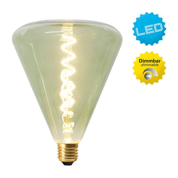 Ampoule LED Dilly II Verre transparent / Aluminium - 1 ampoule - Vert pâle