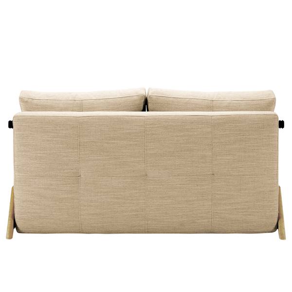 Schlafsofa Cubed Nylon - Stoff Linen: 612 Sand Grey - Breite: 148 cm - Eiche Hell