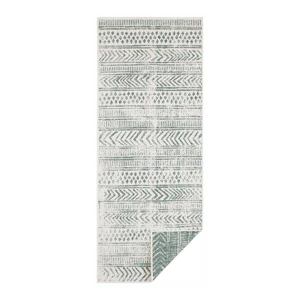 Tapis de couloir Biri Polypropylène - Vert turquoise - 80 x 250 cm