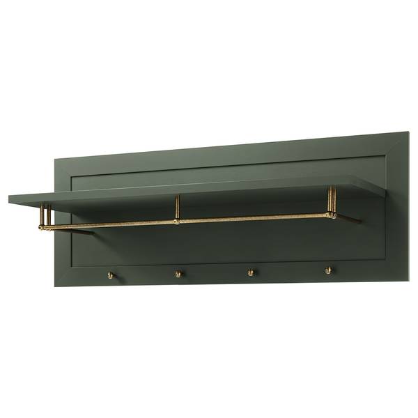 Wandgarderobe Beauville mosgroen/goudkleurig