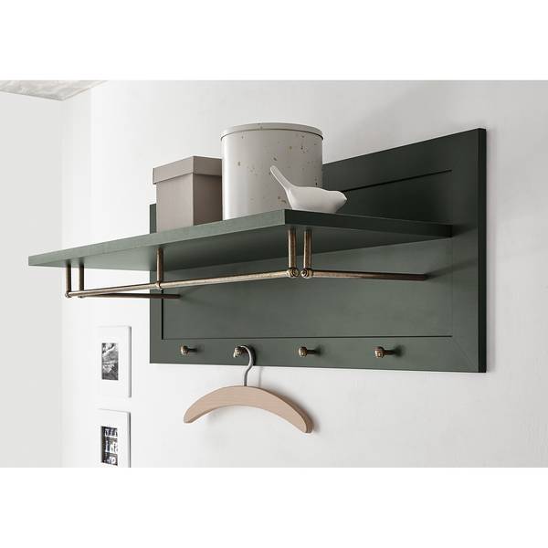 Wandgarderobe Beauville mosgroen/goudkleurig