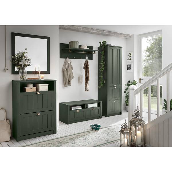 Wandgarderobe Beauville mosgroen/goudkleurig