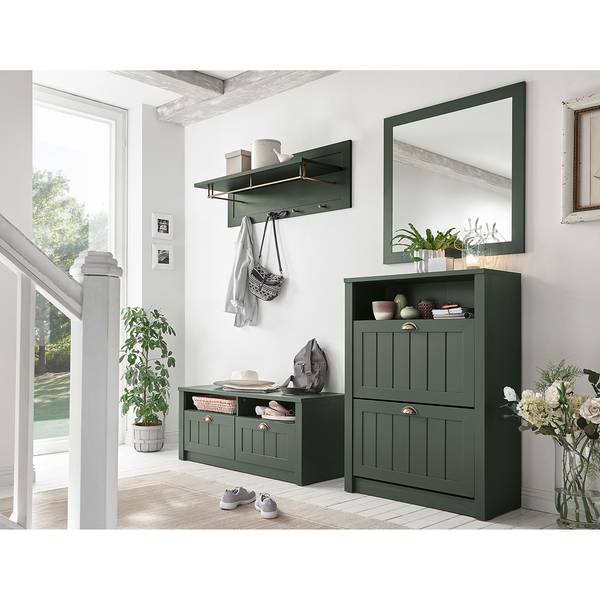 Wandgarderobe Beauville mosgroen/goudkleurig