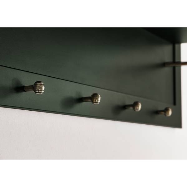 Wandgarderobe Beauville mosgroen/goudkleurig