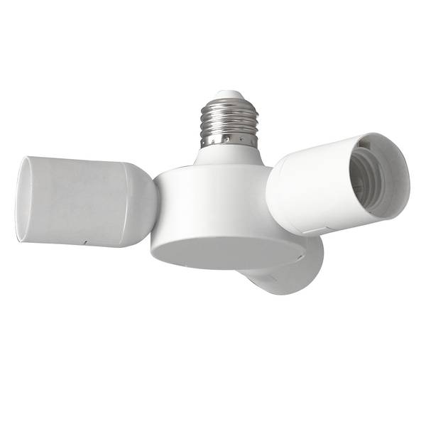 Lampenfassung Adapter Rueda Polycarbonat - 3-flammig - Weiß