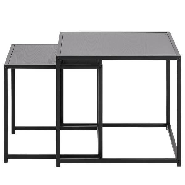 Beistelltisch Coogee II (2-teilig) Eiche Schwarzbraun Dekor