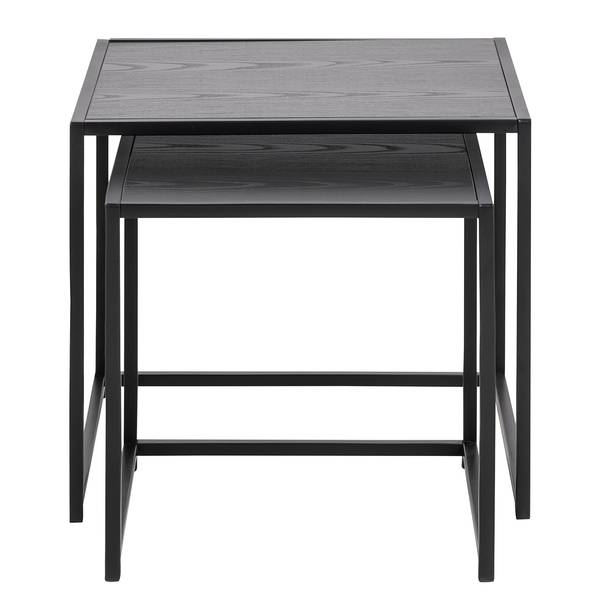 Beistelltisch Coogee II (2-teilig) Eiche Schwarzbraun Dekor