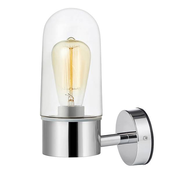 Wandlamp Zen I glas/staal - 1-lichts