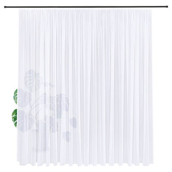 Gardine Laura II Webstoff - Weiß - 450 x 245 cm