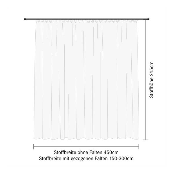 Gardine Laura II Webstoff - Weiß - 450 x 245 cm
