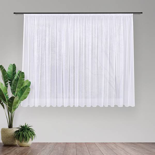 Gardine Laura II Webstoff - Weiß - 450 x 175 cm