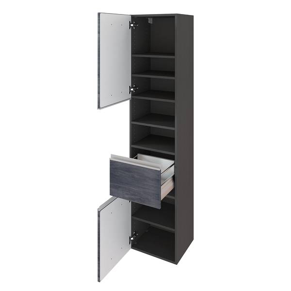 Hochschrank Dante Rauchsilber / Graphit